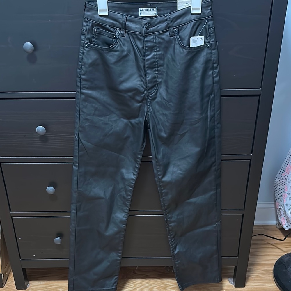 NWT leather free people pants
